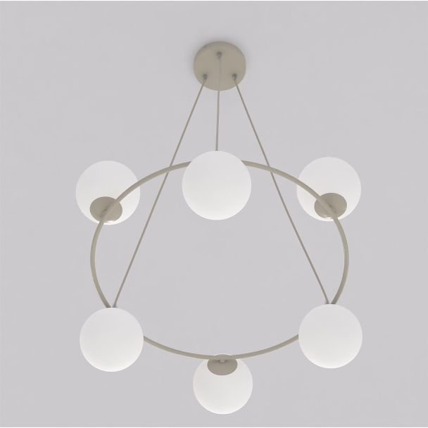 EMIBIG 1637/6 AZURA 6 MOKKA OPAL LAMPA WISZĄCA