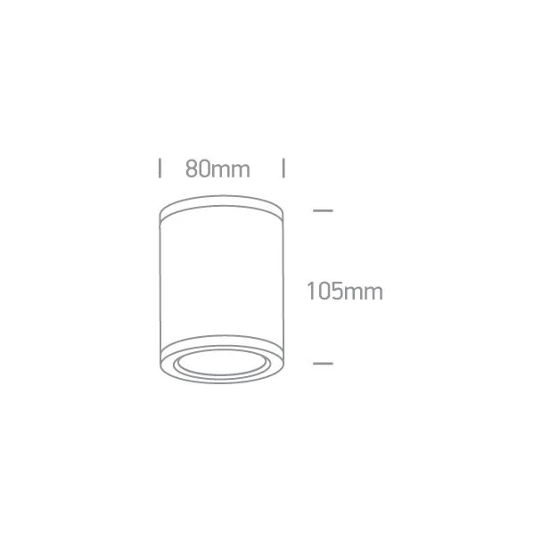 ONE LIGHT 67138C/AN/W Modi zewnętrzny cylinder sufitowy antracyt 3000K 6W IP54