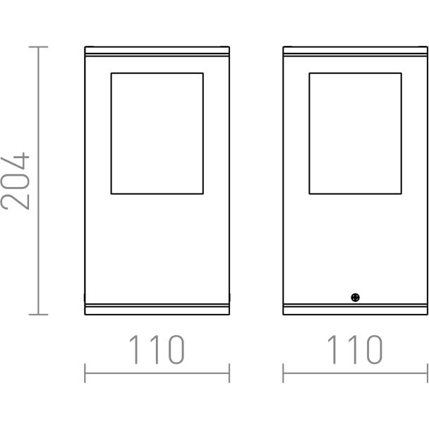 RENDL R10367 PONDER 20 ścienna podłogowa czarna 230V E27 18W IP44