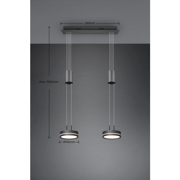 TRIO 326510242 FRANKLIN LAMPY WISZĄCE NOWOCZESNE