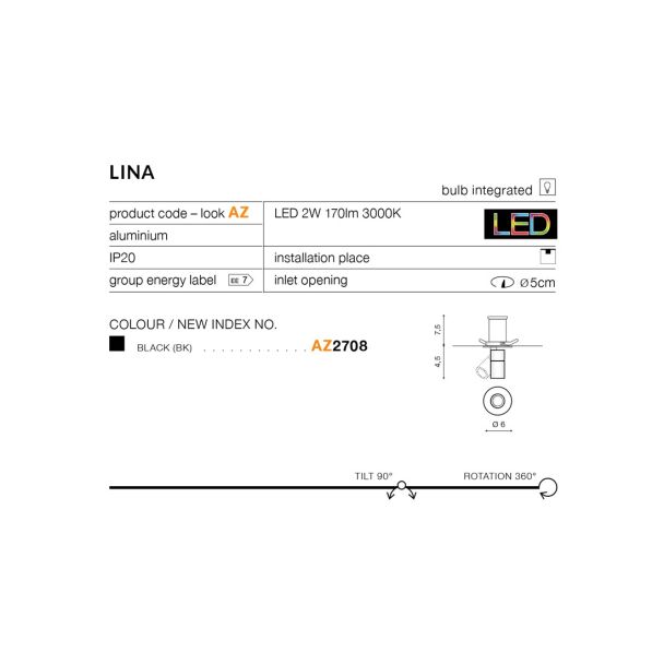 AZZARDO AZ2708 Lina (black)