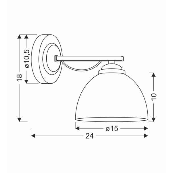 CANDELLUX 21-22691 FILONA LAMPA KINKIET CHROMOWY 1X40 E27 KLOSZ BIAŁY