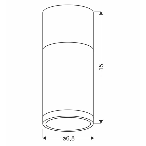 CANDELLUX 2284279 TUBA LAMPA SUFITOWA 1X15W GU10 6,8/15 SZARY+DREWNO