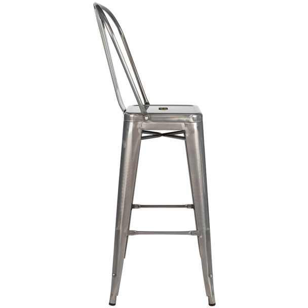KING HOME KH010100967 Krzesło barowe TOWER BIG BACK 76 (Paris) metal