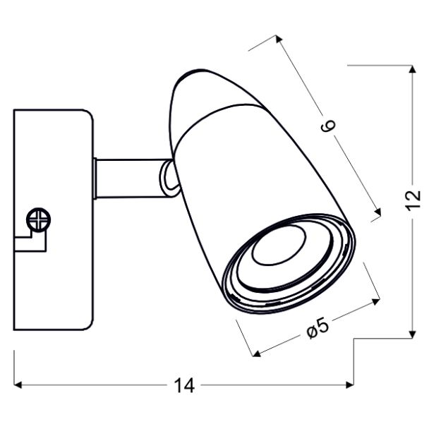 CANDELLUX 91-49551 LIBERTY KINKIET 1X4W LED CHROM