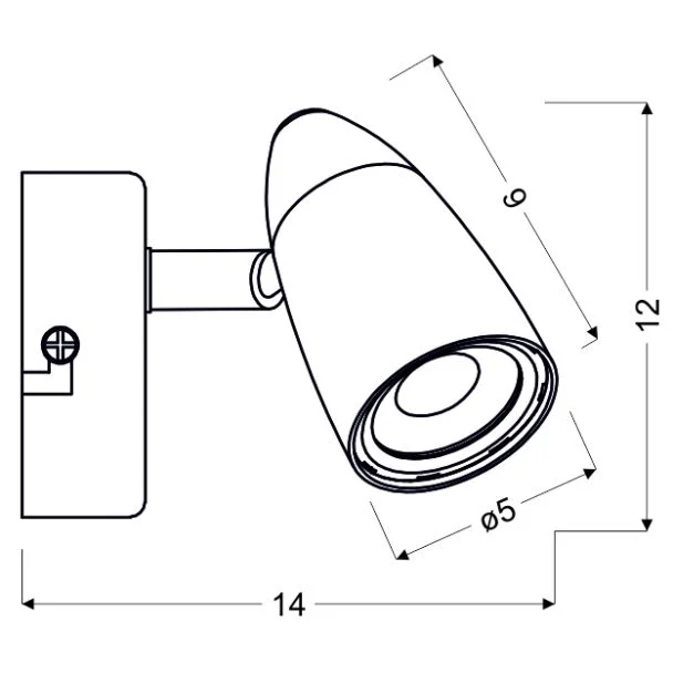CANDELLUX 91-49551 LIBERTY KINKIET 1X4W LED CHROM