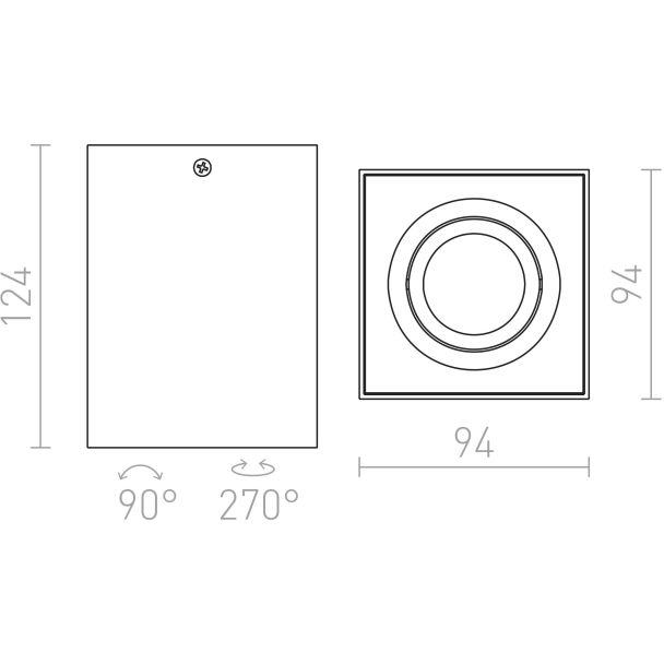 RENDL R12672 ENKI EDG I biała 230V GU10 35W