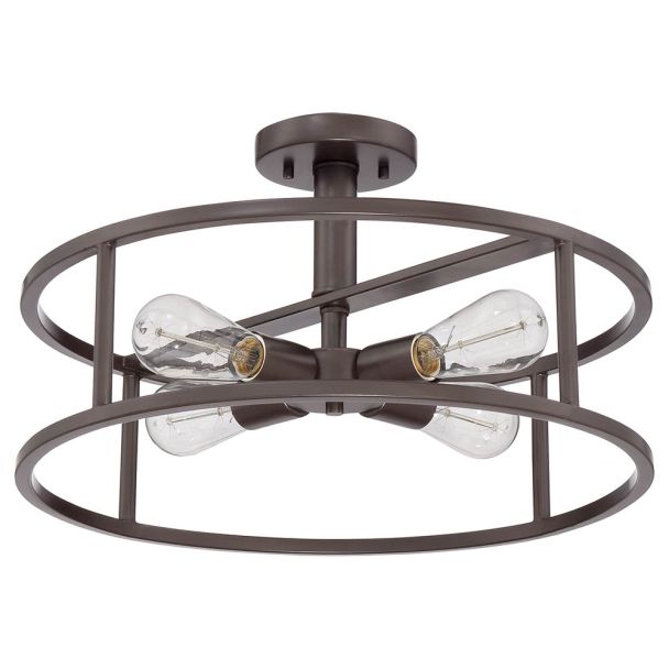 ELSTEAD New Harbor QZ-NEW-HARBOR-SF 4 Light Semi-Flush