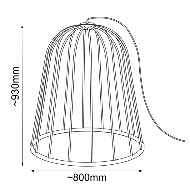 ANTIGO Lampa podłogowa no. moon O F - Platyna mat (930 mm) 2007