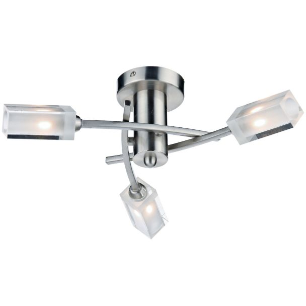 DAR MOR0346 MORGAN 3LT SEMI FLUSH SAT CHR