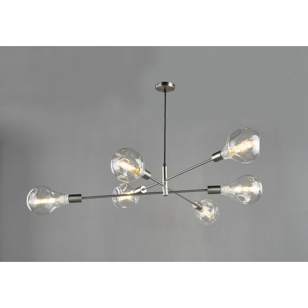 DAR ALA0646 ALANA 6LT ADJUSTABLE PENDANT SAT CHR