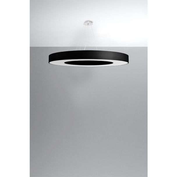 WYPRZEDAŻ SOLLUX SL.0798 Żyrandol SATURNO SLIM 90 czarny