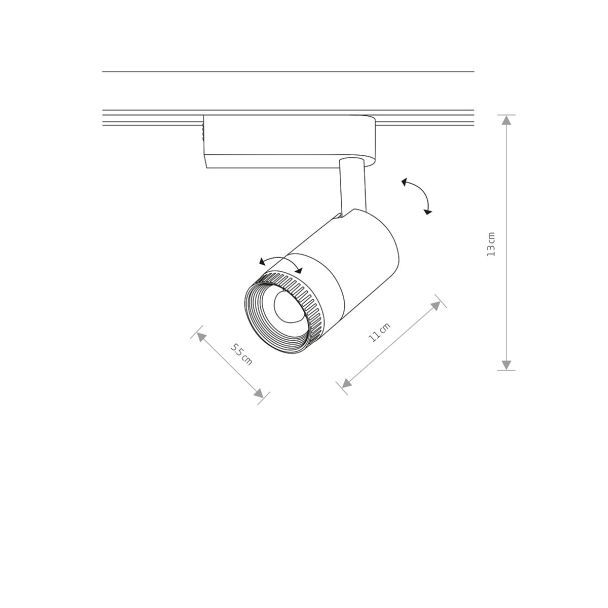 NOWODVORSKI PROFILE ZOOM LED 7625 system konfigurowalny system profil do oprawy 1-fazowy