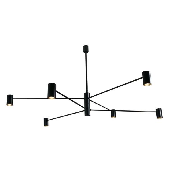 ANTIGO Lampa wisząca Dakata 6 - Czarna 5638