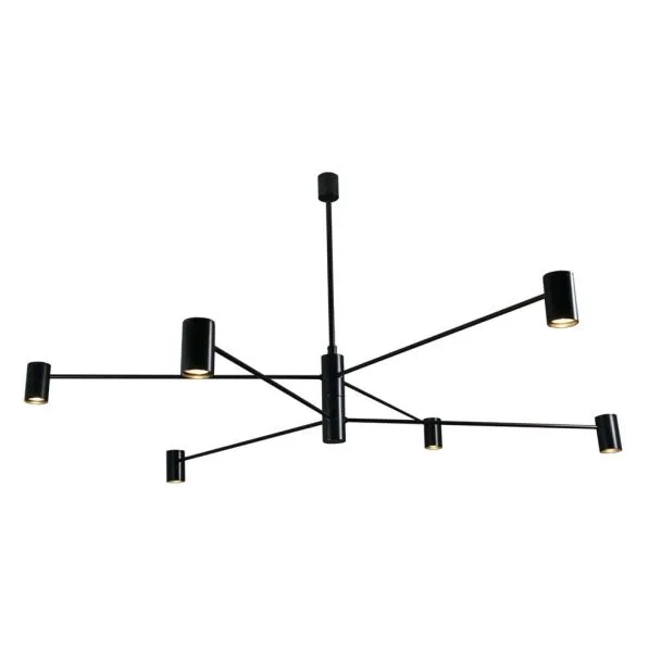 ANTIGO Lampa wisząca Dakata 6 - Czarna 5638