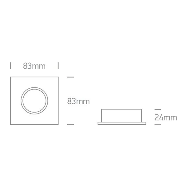 ONE LIGHT 51105/MC Kerkini wpust z oprawką GU5.3 MR16 matowy chrom