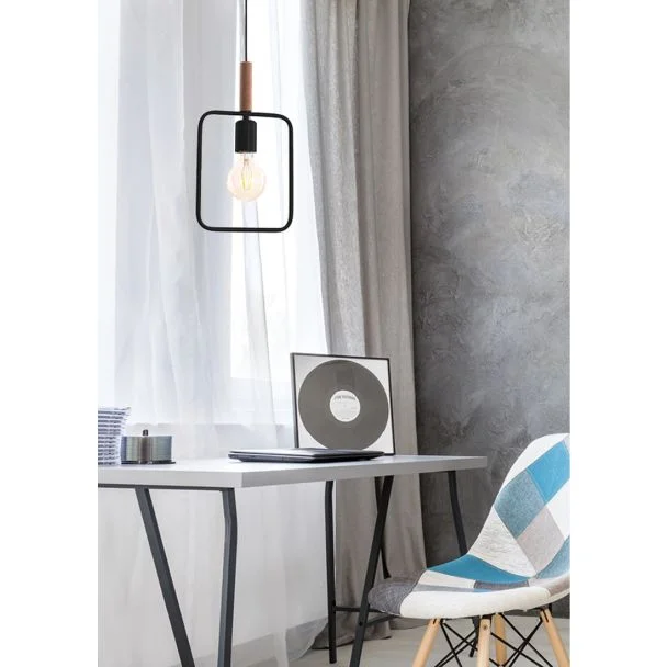 CANDELLUX 31-73501 FRAME LAMPA WISZĄCA 1X60W E27 CZARNY