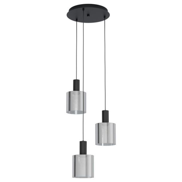 EGLO 98754 LAMPA GOROSIBA OPRAWA WISZĄCA HL/3 E27 SCHWARZ/SW-TRANSP.GOROSIBA