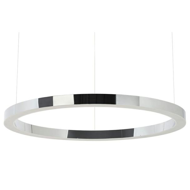 King Home JD8169-100.SILVER Lampa wisząca RING 100 srebrna - LED, stal polerowana