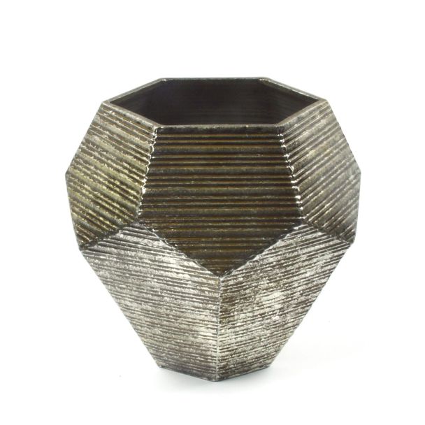 Artehome 4AA1136B Wazon dekoracyjny metaloplastyka pięciobok