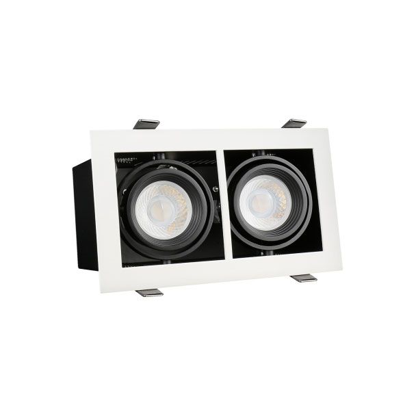 SPECTRUMLED SLIP002012 MODERN DAY MINI GU10 X2 WHITE FRAME