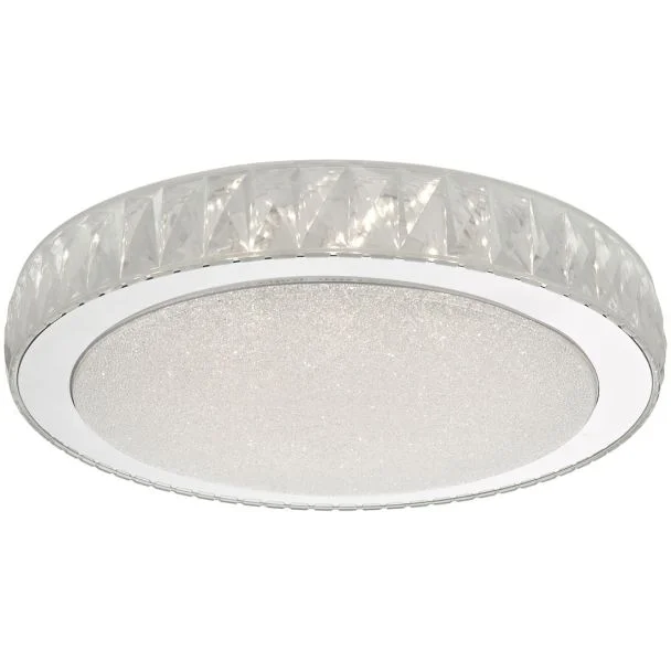 DAR AKE5008 AKELIA FLUSH LRG ACRYLIC STAINLESS STEEL LED