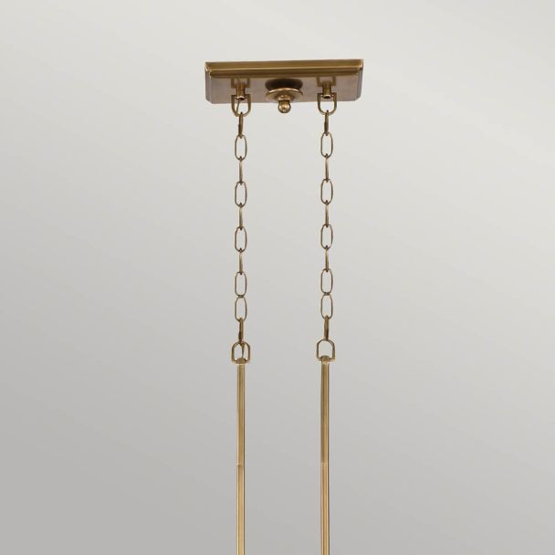 ELSTEAD Emery QZ-EMERY3P-WS 3 Light Island Chandelier - Weathered Brass