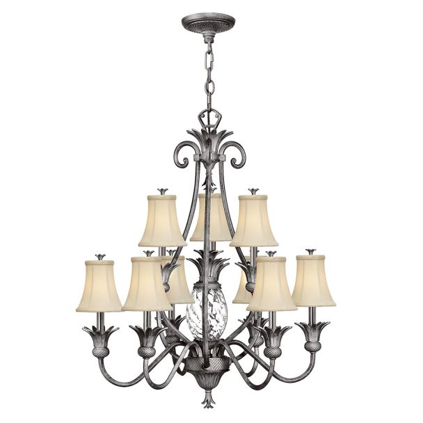 ELSTEAD Plantation HK-PLANT10-PL 10 Light Chandelier - Polished Antique Nickel