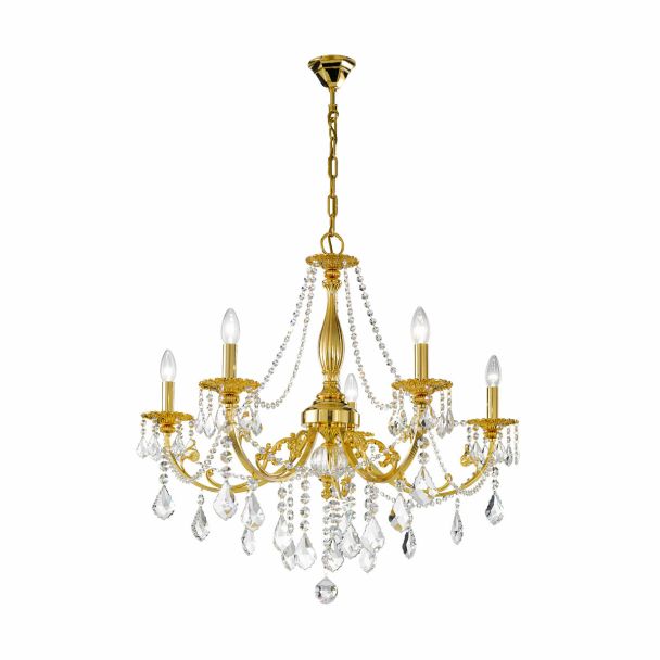 KOLARZ 1301.85.3.SPT PISANI CRYSTAL żyrandol złoto 24K