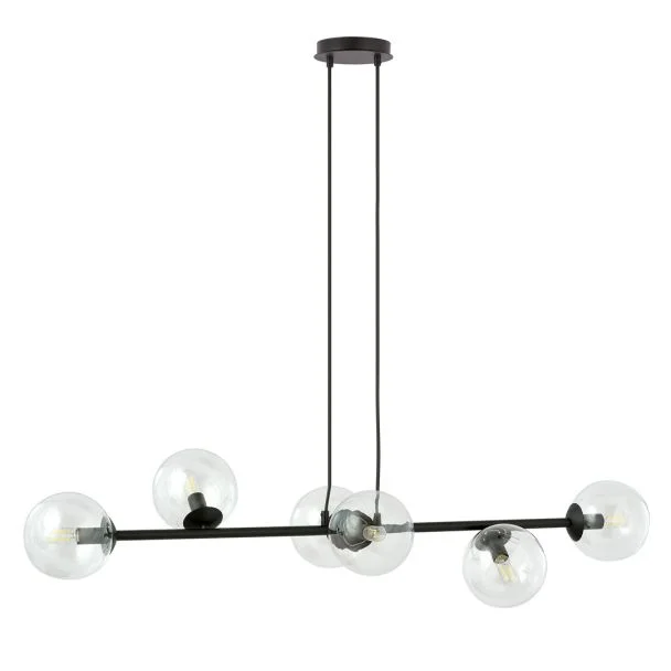 EMIBIG 874/6 LAMPA WISZĄCA ROSSI 6 BL TRANSPARENT