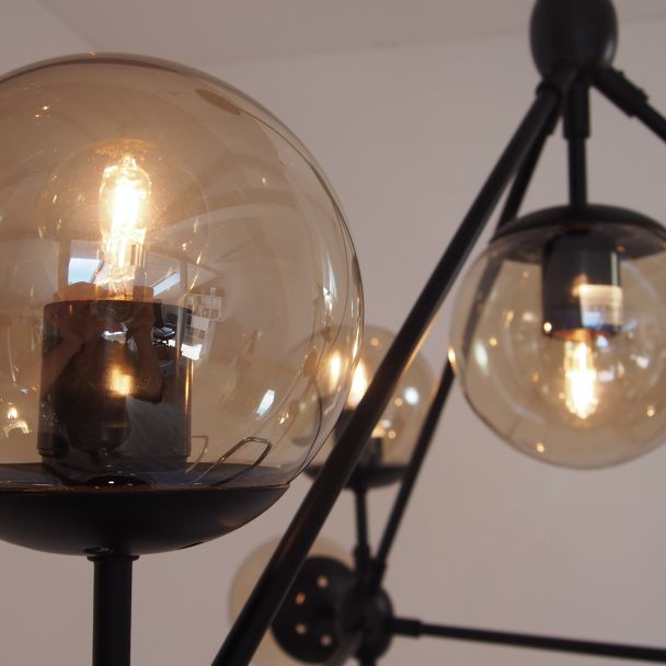 Step into design ST-9047-10 amber Lampa wisząca ASTRIFERO-10 bursztynowo czarna 90 cm