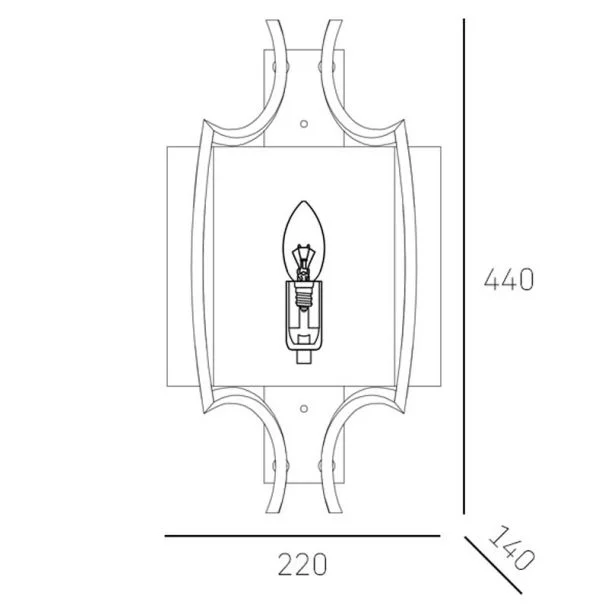 COSMOLIGHT Kinkiet FARO W01053NI-WH