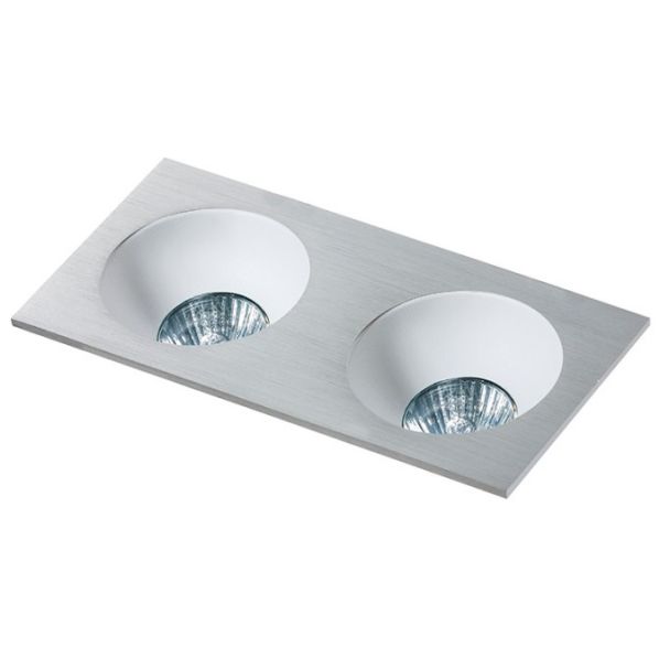 AZZARDO GM2203-ALU / AZ1737 Hugo 2 downlight (aluminium) reflector not included Lampa wpuszczane