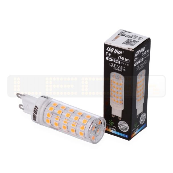 LED line 247903 Żarówka G9 SMD 220-240V 8W 750lm biała ciepła 2700K