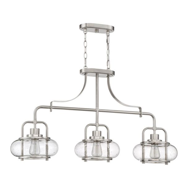 ELSTEAD Trilogy QZ-TRILOGY-ISLE-BN 3 Light Island Pendant - Brushed Nickel