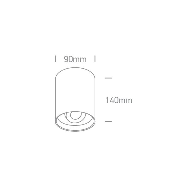 ONE LIGHT 12110D/W/W Saronida biały cyilinder COB LED 3000K 10W