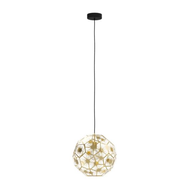 EGLO 39754 LAMPA SKOURA OPRAWA WISZĄCA HL/1 E27 Ø300 SCHWARZ/MESSING SKOURA