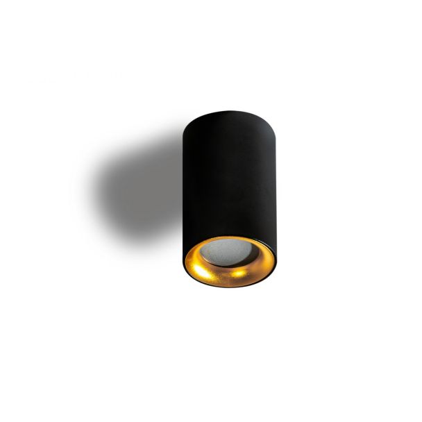 AZZARDO AZ4261 EIGER IP54 BK/GO TECHNICAL EXPOSED DOWNLIGHT BLACK / GOLD