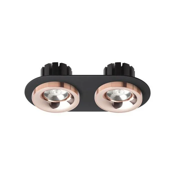 RENDL R13243 SHARM R II wpuszczana czarna miedź/miedź 230V LED 2x10W 24° 3000K