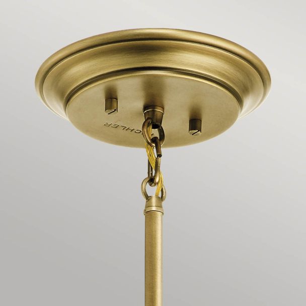 ELSTEAD Waverly KL-WAVERLY-MP-NBR 1 Light Mini Pendant - Natural Brass