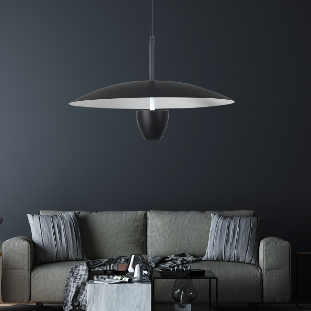 LIGHT PRESTIGE LP-0408/1P L BK Lampa wisząca Ufo L czarna LED CCT