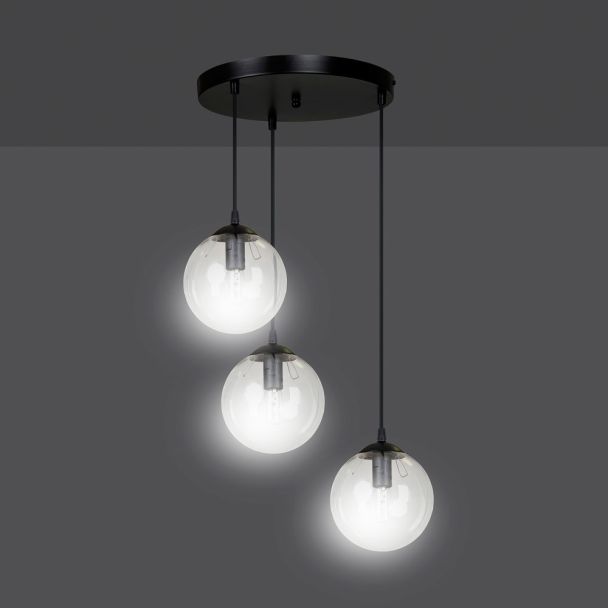 EMIBIG 711/3PREM LAMPA WISZĄCA COSMO 3 BL PREMIUM TRANSPARENT