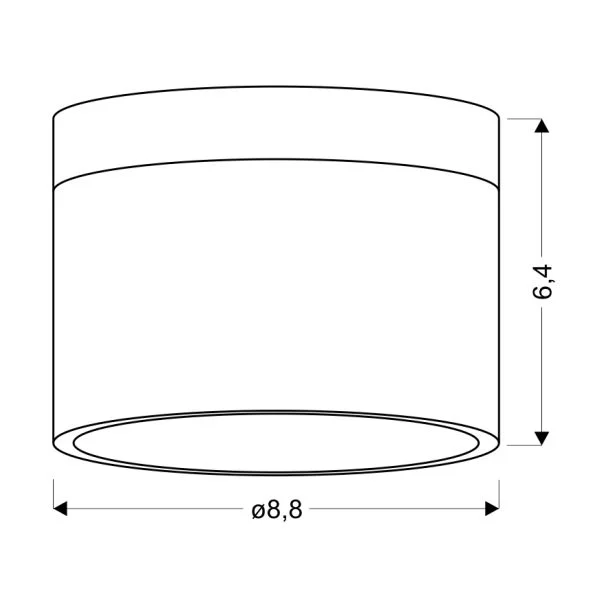 CANDELLUX 2273631 LAMPA SUFITOWA TUBA 9W LED 4000K BIAŁY+CZARNY ŚR. 8,8 CM
