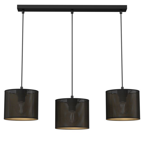 LUMINEX 5253 oprawa sufitowa Loft shade żyrandol czarny złoty