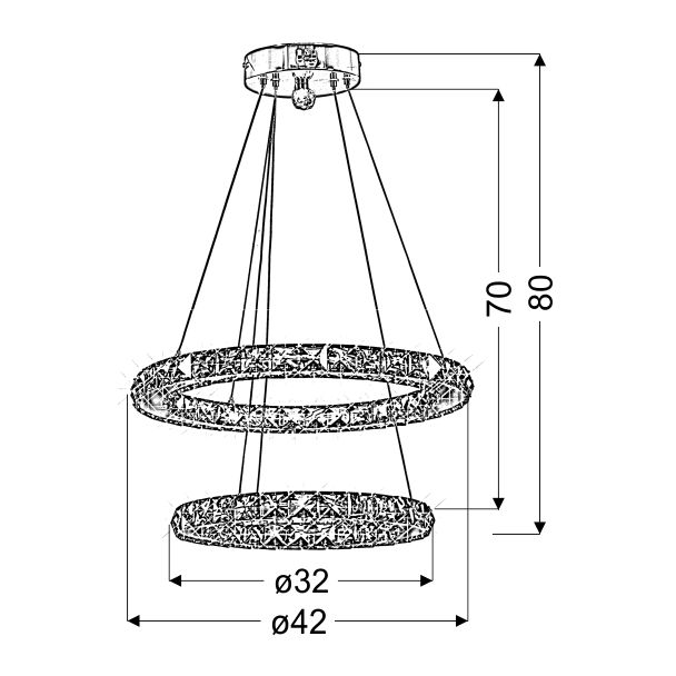 CANDELLUX 31-32515 LORDS ZWIS 42 OKRĄGŁY PODWÓJNY 24W LED CHROM