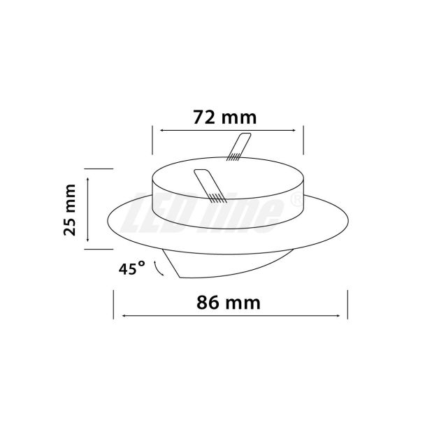 LED line 244902 Oprawa okrągła ruchoma czarna szczotkowana aluminium
