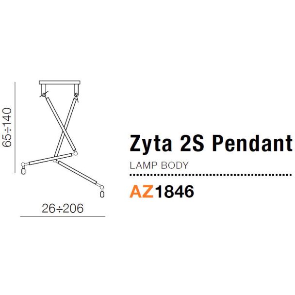 AZZARDO AZ1846 Zyta 2S lampbody (black) (stelaż)