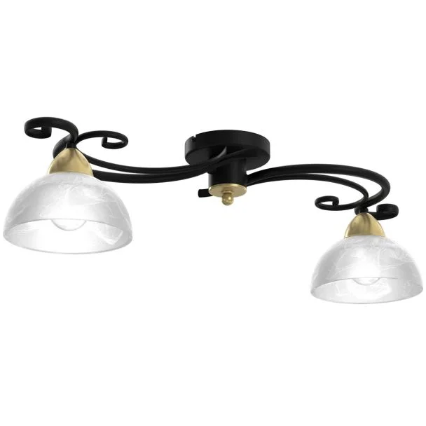 LUMINEX 5976 oprawa sufitowa Aurora plafon czarny mosiądz