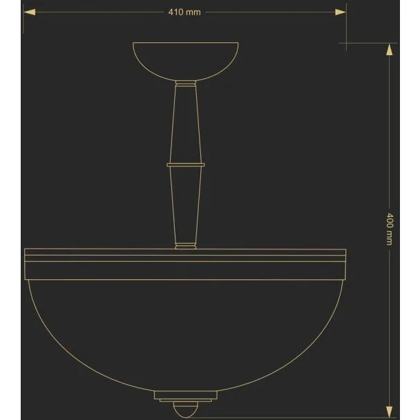 KUTEK SORRENTO SOR-PL-3(P) lampa sufitowa mosiężna przysufitowa
