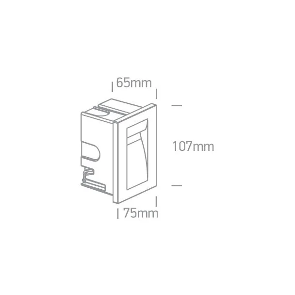 ONE LIGHT 68062/AN/W Simi wpust ścienny antracyt LED 3000K 3,6W IP65